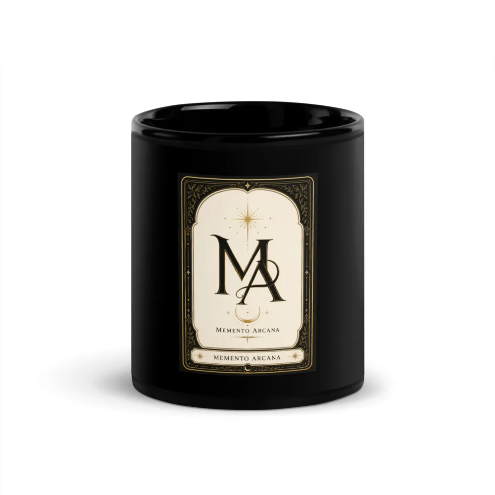 Light Arcana Card - Black Glossy Mug, Black