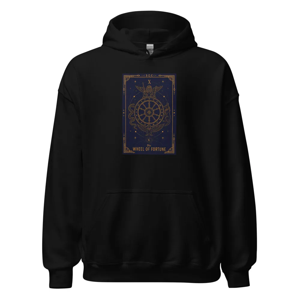 The Wheel of Fortune - Hooded Sweatshirt, Black