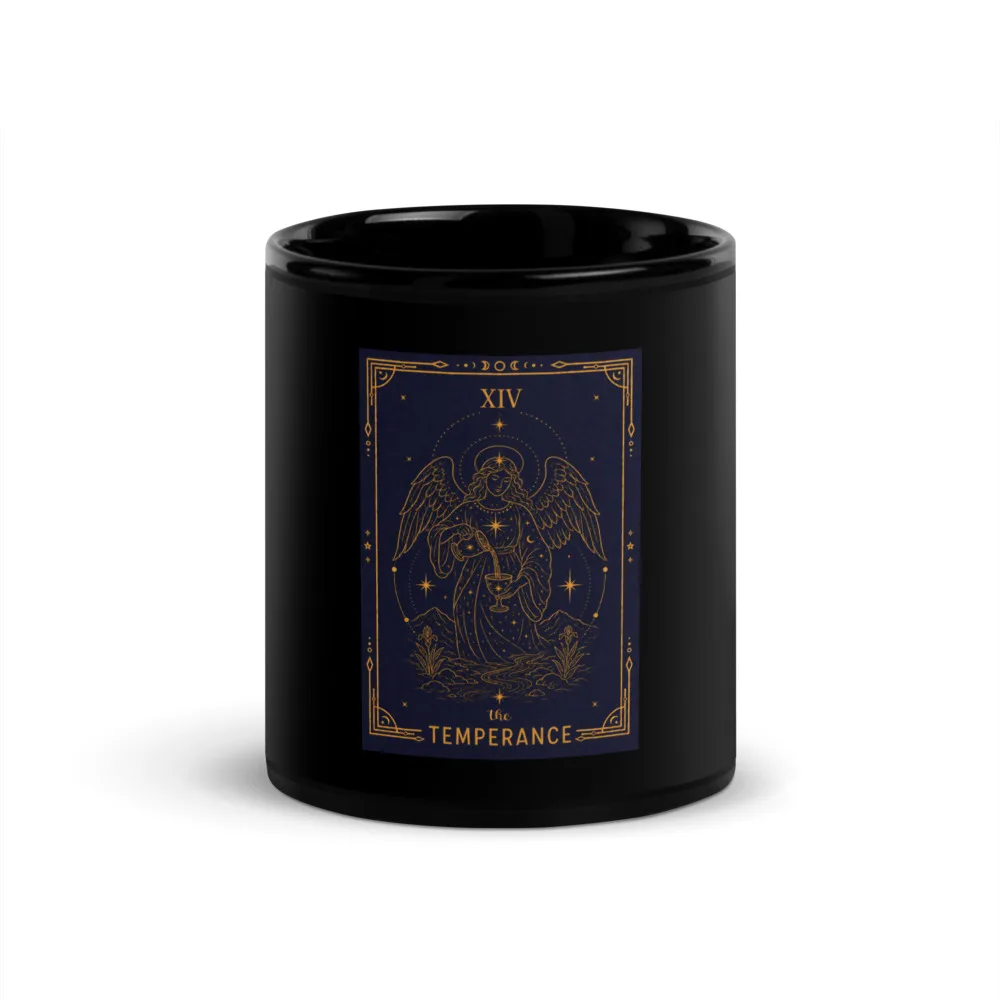 Temperance - Black Glossy Mug, Black