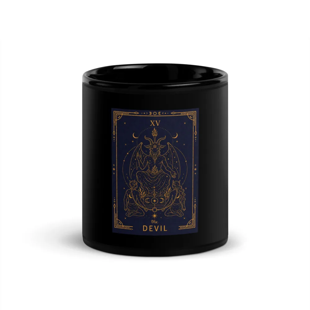 The Devil - Black Glossy Mug, Black